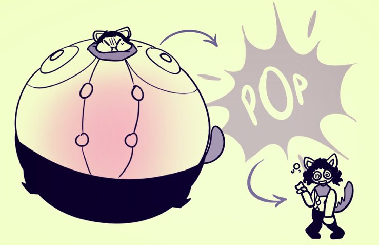 ADMrotob's tweet photo. Commission I got from @WolfyName 

Looks like Blaria had a bit to much to balloon into… Maybe she needs rest… or perhaps she wants round two? https://t.co/3RI3c0JwDm