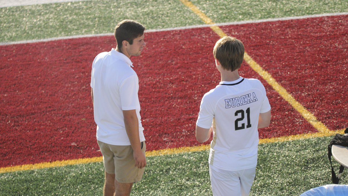EurekaRedDevils's tweet photo. Wishing a very happy birthday to EC men's soccer coach Ryan Woodside! 

Ryan is coming up on one whole year at Eureka, and it's been a historic one for the @ECMSOC program. https://t.co/hUZpNlToOg