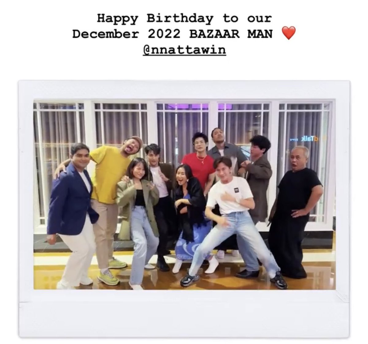weichenviky's tweet photo. navil.pillay IG story update. 

"Happy Birthday to our December 2022 BAZAAR MAN♥️" @Nnattawin1

APO HAPPY BIRTHDAY

#NATTAWINDAY2023
@Nnattawin1 #Nnattawin https://t.co/jpVDlrHXDv
