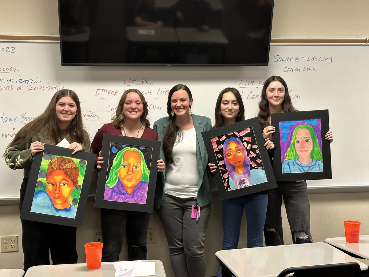 To hear these <a href="/Tidwell_MS/">John Tidwell M.S.</a> artists talk about how they had to look deep within for their inspiration of these groovy self-portraits and some of the internal struggles they had were raw and real. #nisdexpo allows Ss to share their hearts and their minds with the community.