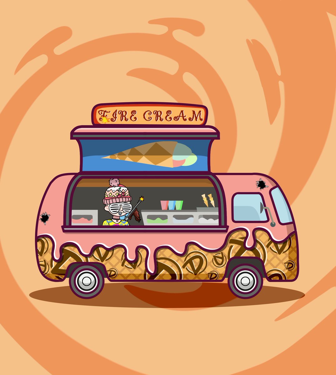 DTDProjectsNFT's tweet photo. G🚍🚍d afternoon,  #NFTs adventurers!

📣📣Beep!

🌈🌈'Fire' Cream Cart 🔥

Bang!!Bang!!💥💥

'The ice cream is mine!

Only the winner deserves him! 

Damn 😎
❤️‍🔥❤️‍🔥

'Anytime, Anywhere'

#NFT #NFTCommunity #nftcollector #NFTartist #NFTCollection #Art #OpenSeaNFT #openseanftart https://t.co/egf3WWmCRY