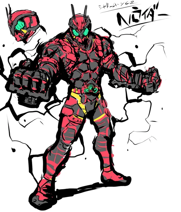 山羊てつやサン のアレンジRXがとてもカッコイイので昔描いたIF強化版シャドームーン出す… 