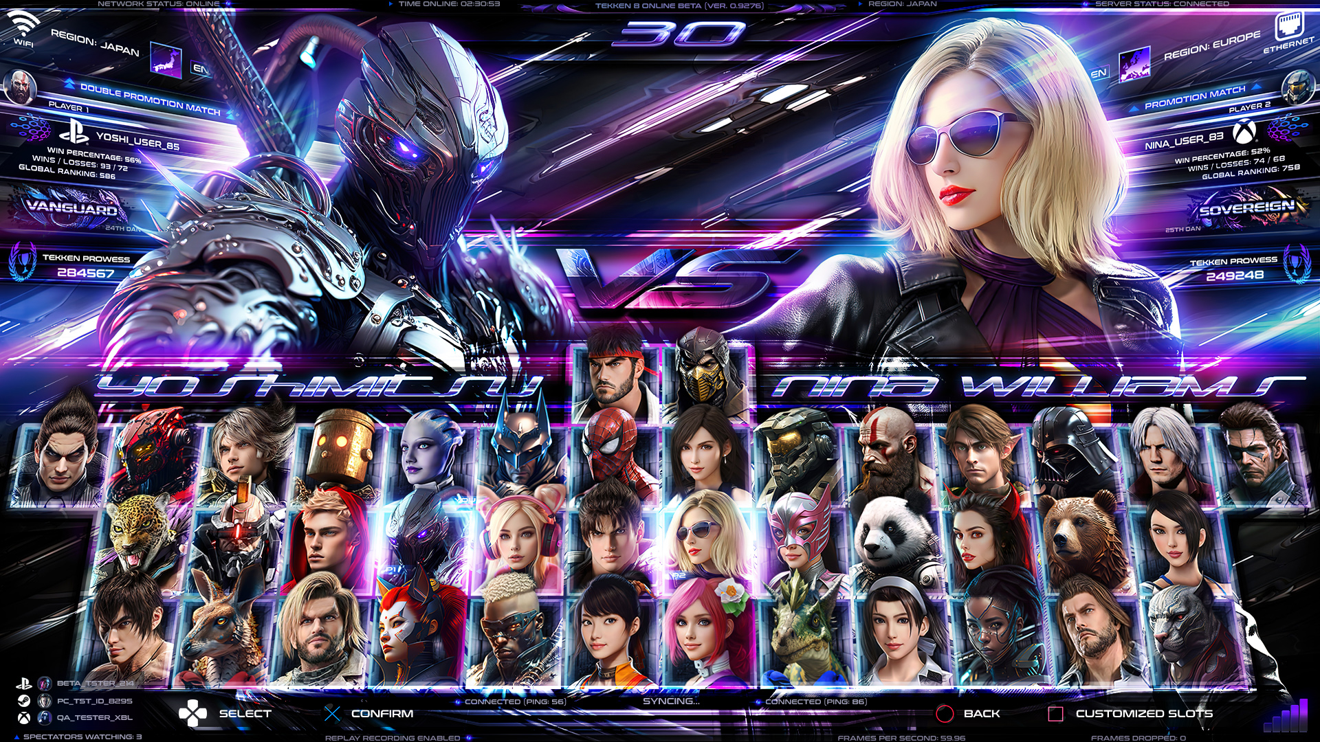 Cynexius on X: Tekken 8 Character Select Screen. Yoshimitsu vs