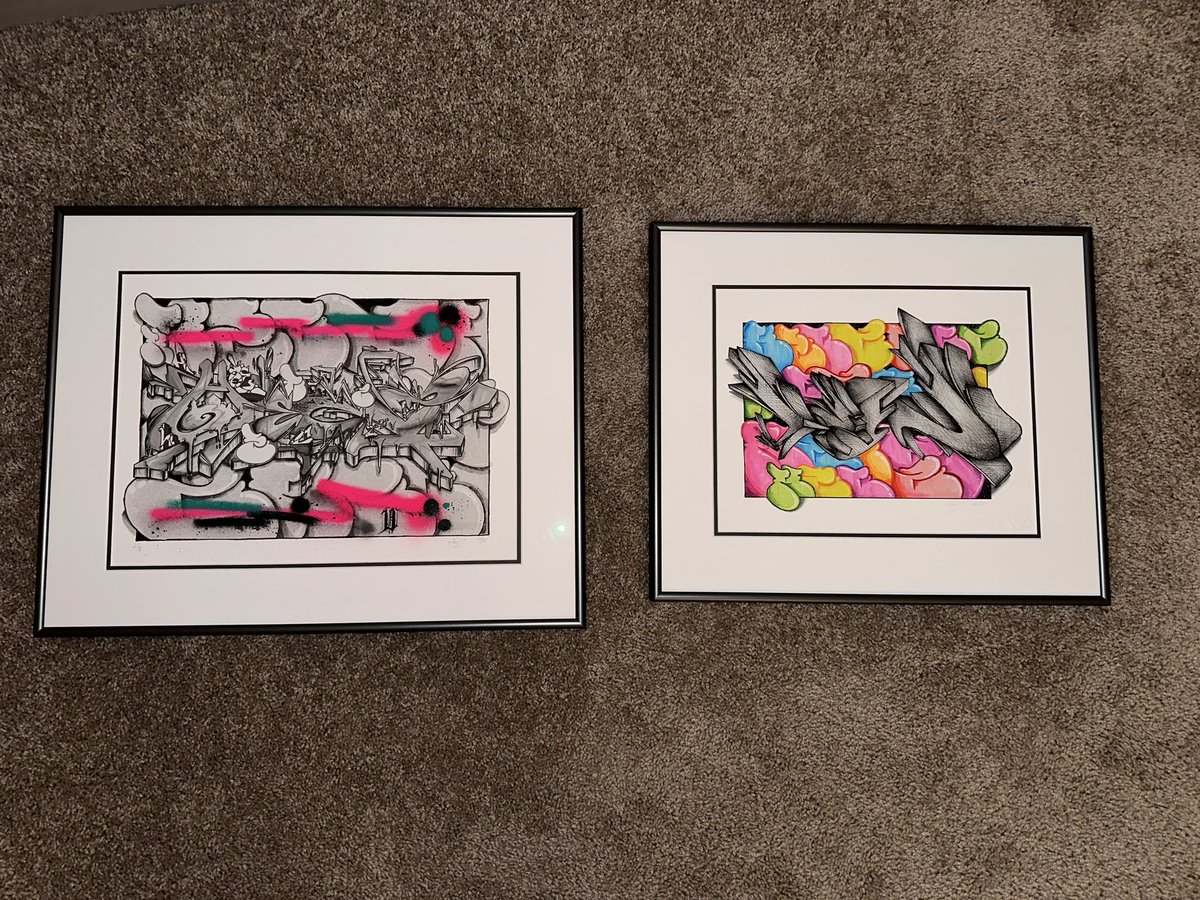 Waggs2125's tweet photo. Finally got around to getting these beauties framed. Now just gotta find the right spot in the setup to hang them 🤨🤷🏼‍♂️. Shoutout @H3CZ and can’t wait for the next one!!! https://t.co/SXkHloprQv