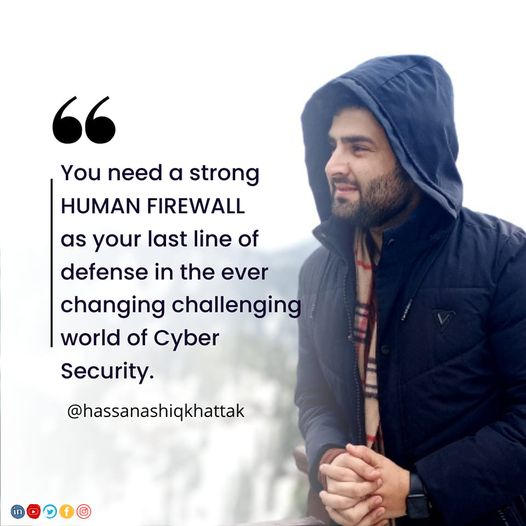 hassanashiqtech's tweet photo. You need a strong human firewall as your last line of defense in the ever changing challenging world of Cyber Security.
Train your employees.
#cybersecuritytraining #cyberawarenes #cyberaware #employeestraining https://t.co/1HeePxZ8FZ