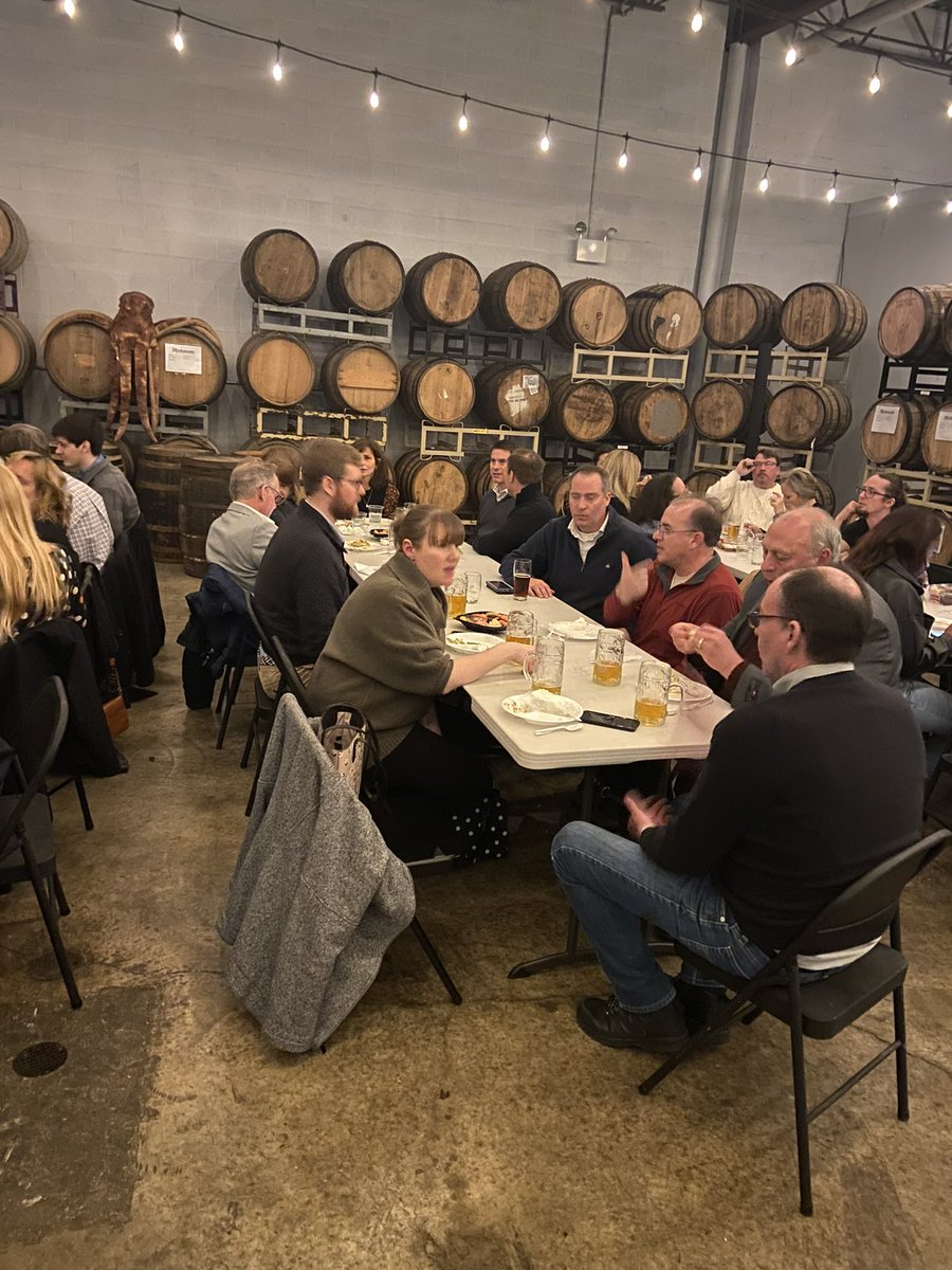 What a great event this afternoon at @MiskatonicBeer ! Owner, Josh, gave us a very informative tour and the beers were delish! The Taco bar was also a big hit. A fantastic turnout too! #WeLoveBeer #DarkLagerYum