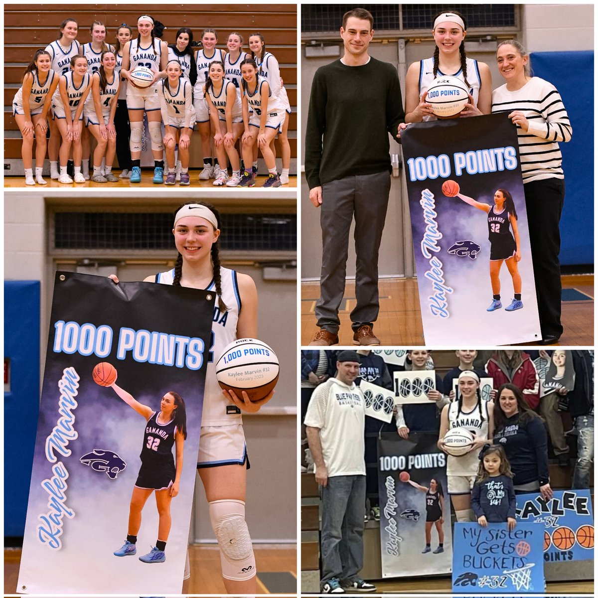 Gananda moves on to the quarterfinals Saturday 2/25 Vs Bloomfield with their 54-18 win over Letchworth. 
Kaylee Marvin joined the 1000 point club (2nd in Gananda Girls program history)
She led with 20 pts in the win. Nicole Cruz added 9, Eva Jenny 8pts <a href="/PrimetimeBall_/">Primetime585⭕️</a>