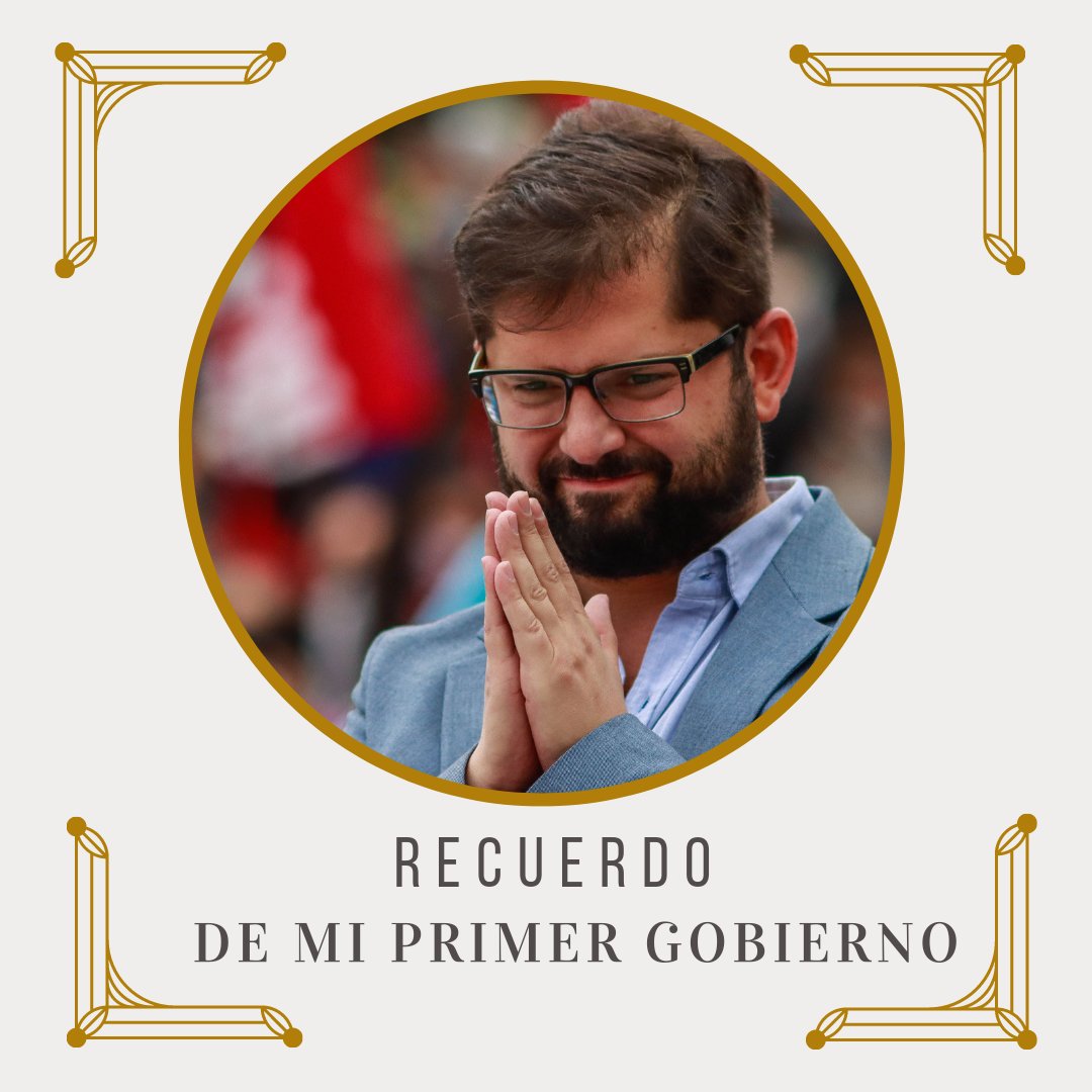 Recuerdo de mi primer gobierno
<a href="/GabrielBoric/">Gabriel Boric Font</a> 
Grande <a href="/fabriziocopano/">Fabrizio Copano</a> 
#VINA2023