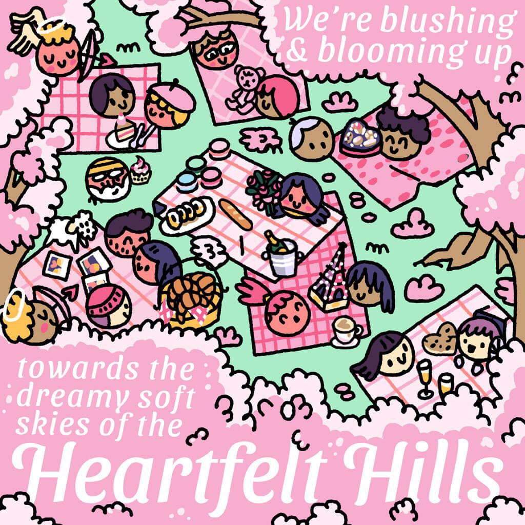 We're blushing &amp; blooming up towards the dreamy soft skies of the Heartfelt Hills! #TwoDotsScavengerHunt playtwo.do/ts #twodots