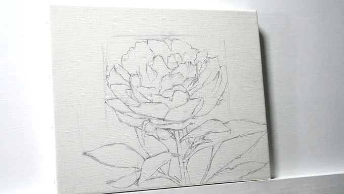 油彩でも水彩でも同じですが、下描きの形と完成したときの形はほとんど変わっていません。
つまり下描きを丁寧に描いて、その形を大事にしながら完成まで描いているということ。
修正は画面が汚れる原因。 