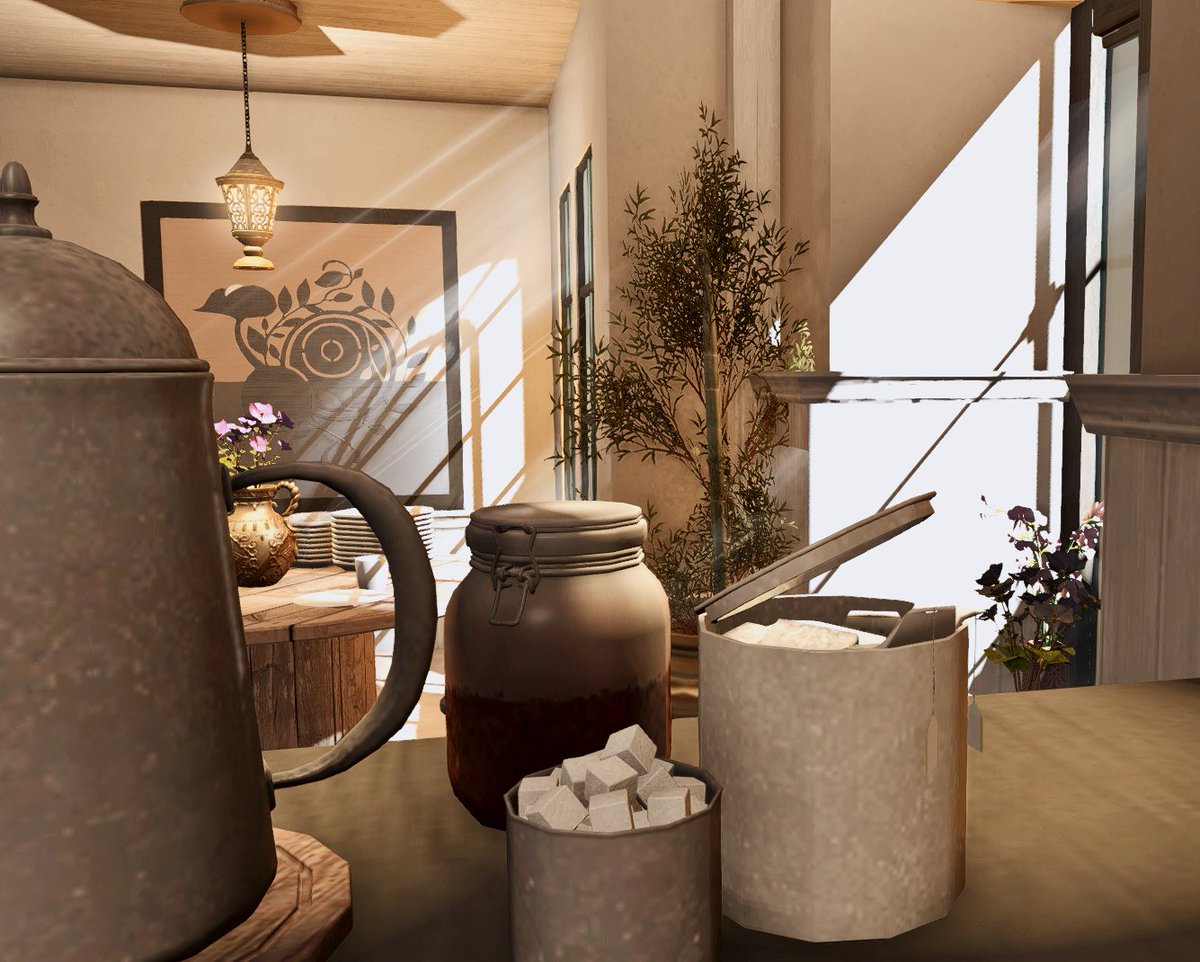 pixiebellum's tweet photo. Making progress ☕️☀️

#FFXIV #FF14 #FFXIVHousing #FF14Housing #FF14ハウジング #hgxiv https://t.co/AavOjdftef