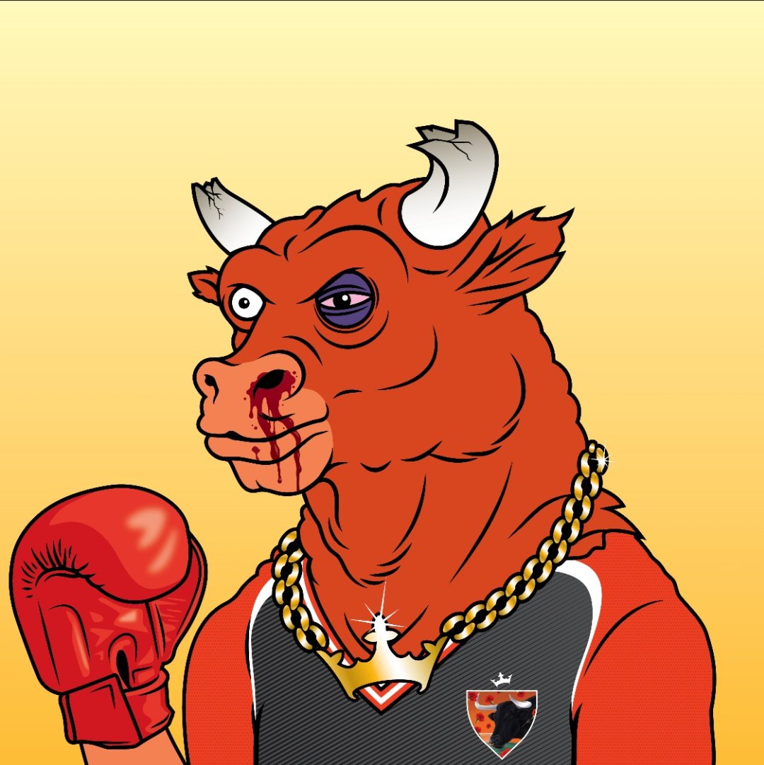 RedWarBull's tweet photo. @DK_Marketplace I picked up another DRAFTKINGDOM MINOTAUR on the secondary market. 
My new DK Minotaur is sporting DK Bling with a Boxing glove. Looking like he got some damage and won the fight. https://t.co/0eXk24uq7M