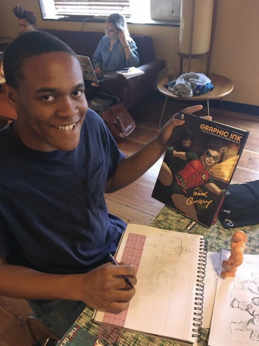 Look'n through our book map &amp; here's a crazy cool #workinprogress sequence from <a href="/TheComiKen/">Ken Nsidinanya🇳🇬 | 🖼️ Commissions OPEN | DM Me</a>. When these pages are finished he'll never not work in comics. Already landed another coloring gig w a better artist than me. Plus, Ken's been grinding w me in my dirty studio for years...