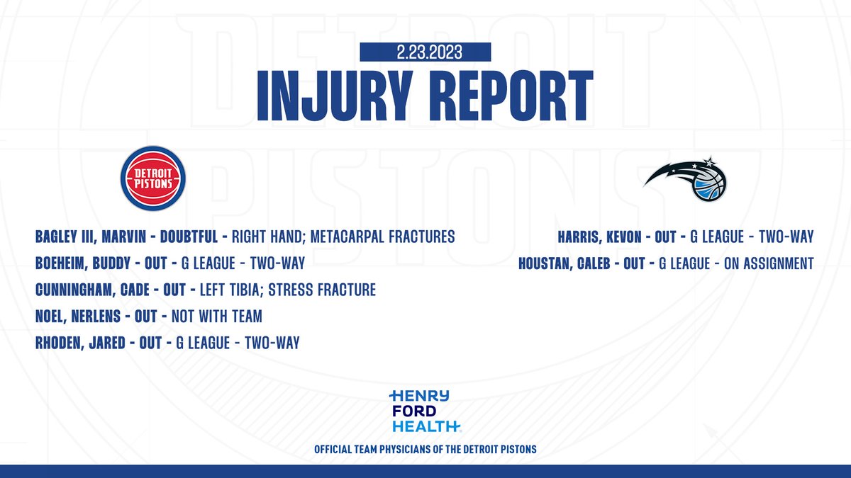 Pistons vs. Magic Start time, where to watch, what’s the latest