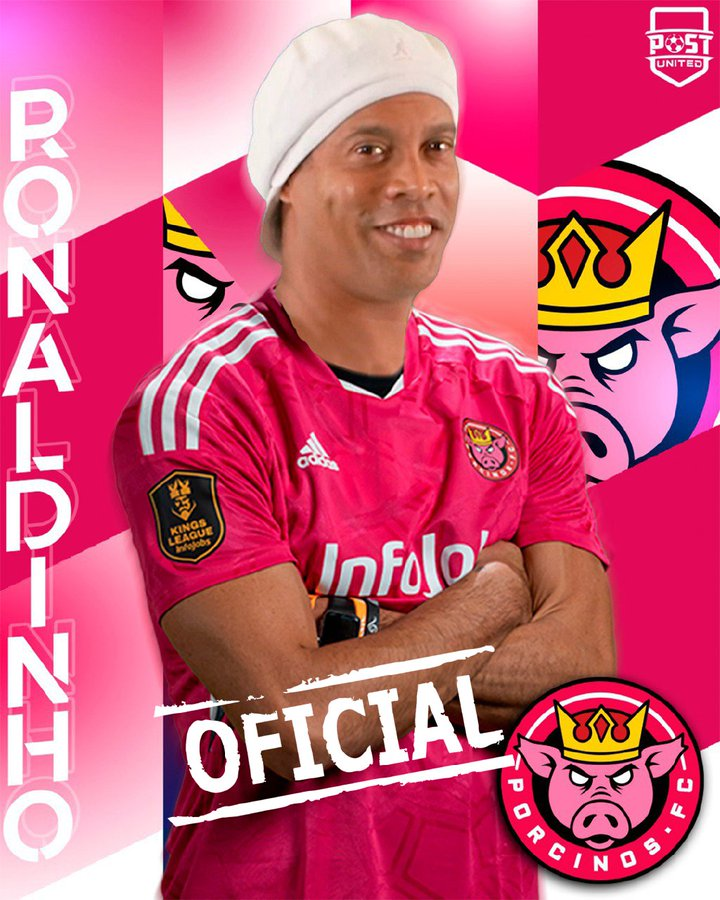 Ronaldinho va a jugar en la Kings League.

Que locura.
