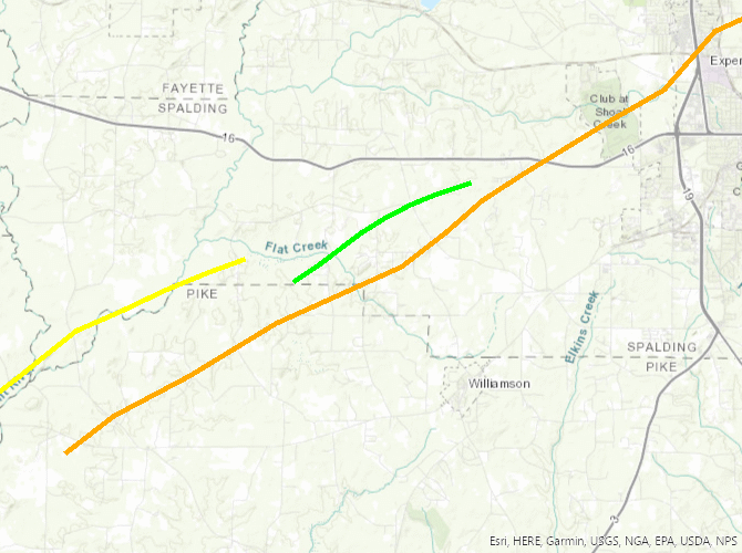 NWSAtlanta's tweet photo. After much radar and satellite analysis, we finally have an update to what happened on January 12th, southwest of Griffin, GA!  To start off, here is what we originally thought happened after our first guess with ground surveys and radar interpretation in the first week after.📋 https://t.co/EP76nEkvkq