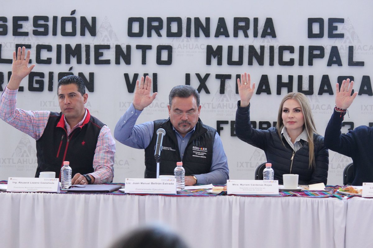 myriamcardenas's tweet photo. Asisto a la segunda sesión ordinaria de la mesa de fortalecimiento municipal de mi región, en donde se trataron temas que benefician a los habitantes del #Distrito45 al cual represento. #DiputadaLocal #AlmoloyaDeJuárez #Temoaya #Otzolotepec #Toluca #MyriamCárdenas #YoSiRegresé https://t.co/Zhxau1SAJG