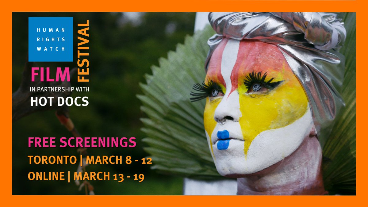 HRWcanada's tweet image. Free tickets for #HRWFFCanada are now available!

Take a look at a line-up of 5 powerful stories with everyday change makers at the forefront.

In-person at @HotDocs  March 8-12 | Online March 13 - 19.

hotdocs.ca/whats-on/cinem…