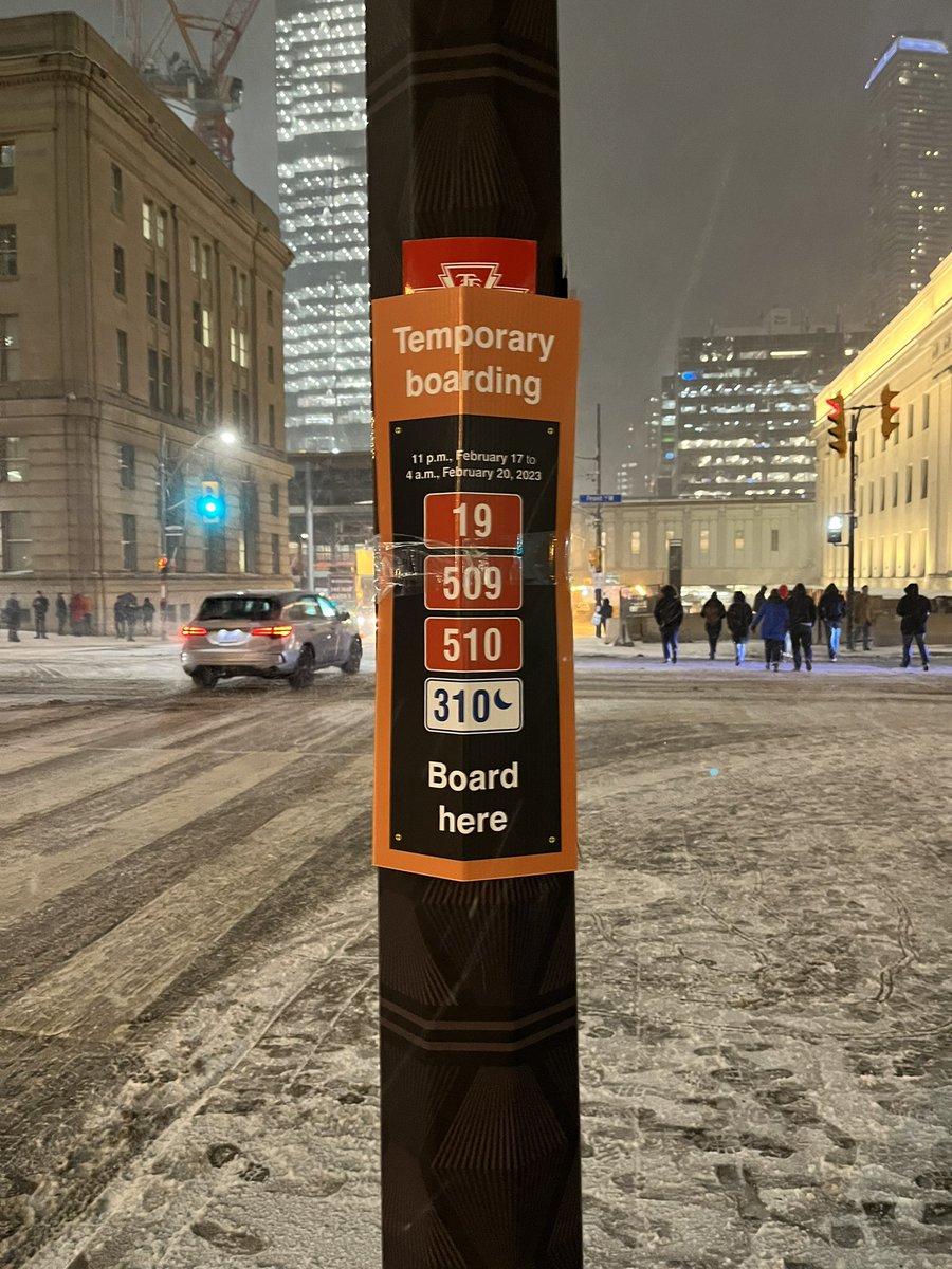 rona_crona's tweet photo. @TTChelps do the bus drivers know about the South side stop at Front and Bay, it’s out of order. There is a temp stop north of Front but the end date is 20th Feb. I took this pic on 22nd. The 72 Pape isn’t listed on this stop and 72 doesn’t stop here or the south side. https://t.co/QK0q5pZIhR