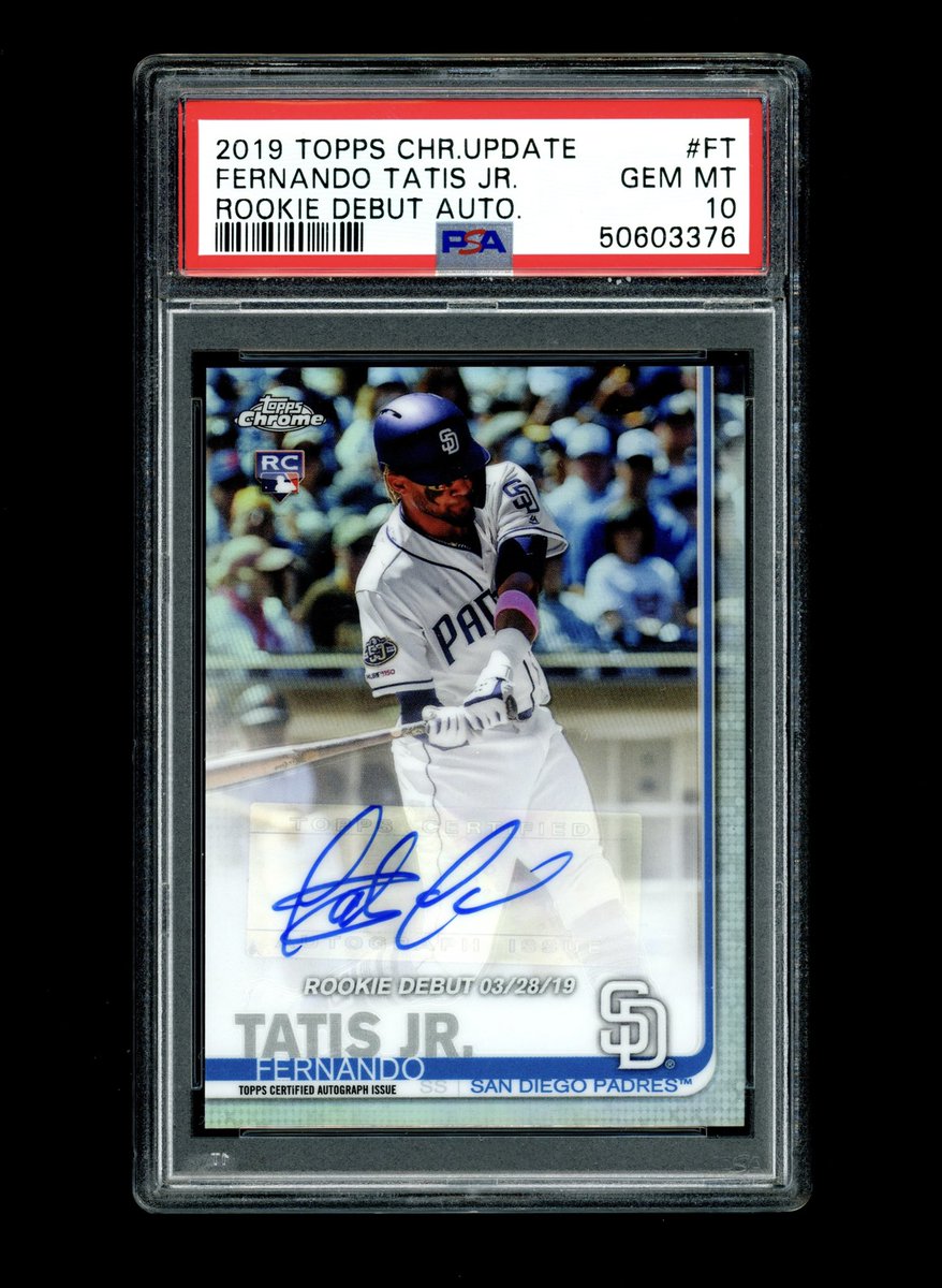 SaratogaSlabs's tweet photo. 2019 Topps Chrome Update Fernando Tatis Jr Auto 

$650 shipped https://t.co/JBbQURduu8