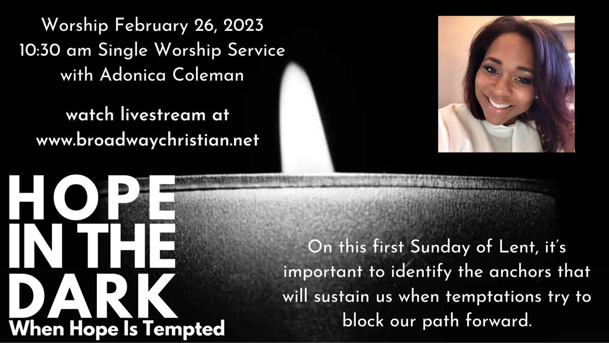broadwaycomo's tweet photo. Explore resources at our Mental Health Fair at 9am, then join us in Worship at 10:30am. for this first Sunday of Lent. #hopeinthedark https://t.co/6f3HBUXhbk