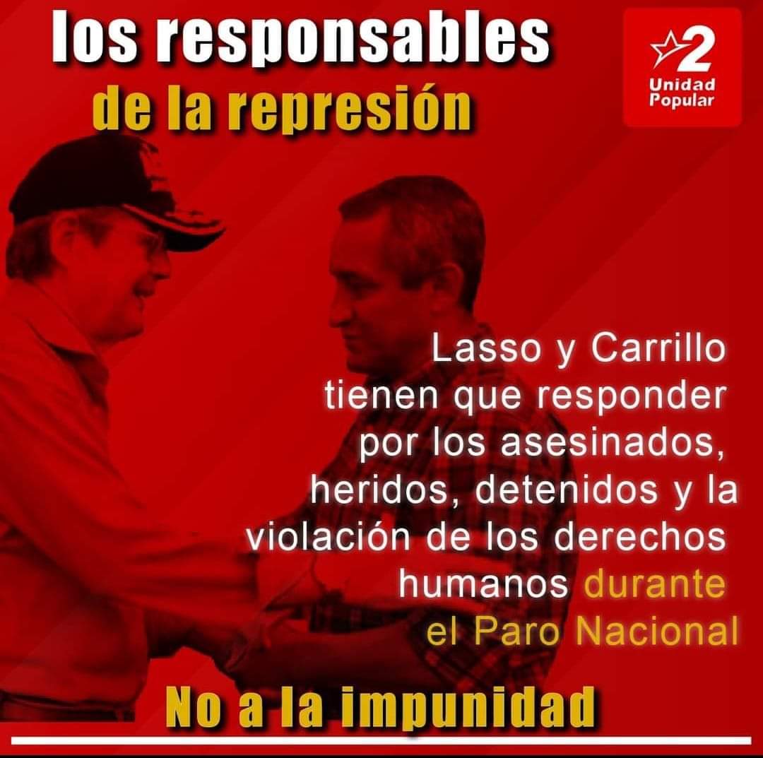 Patricio Carrillo, censurado por incumplimiento de funciones. 

Debe responder por la violación a los derechos humanos en el #paronacional2022 y el femicidio de #MariaBelenBernal.