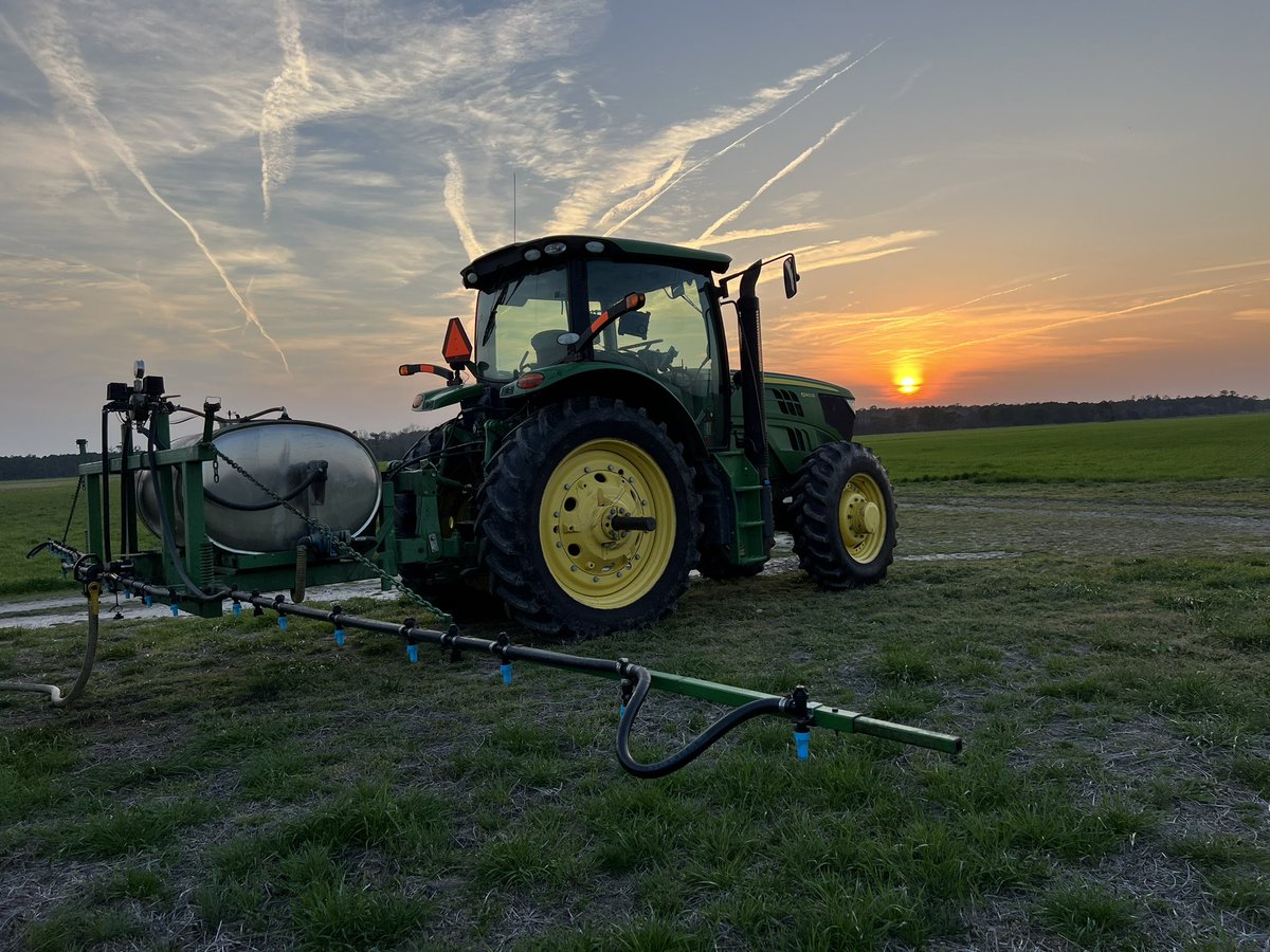 Sun up to sundown!  Trying to beat the rain this weekend!!!  #farm #wheat