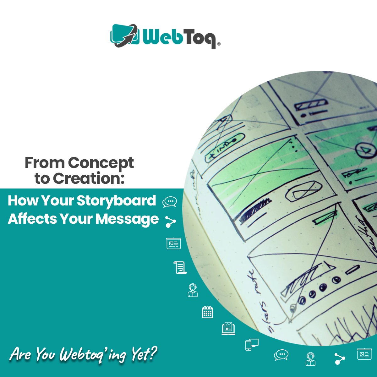 webtoq's tweet image. Think of it as a roadmap for your video. A storyboard is used to work out a schedule and plan most shoots, allowing you to hit your desired tone in a simple and consistent way.  

zurl.co/E1Wr

#storyboard #animationstoryboard #marketing #branding  #storytelling