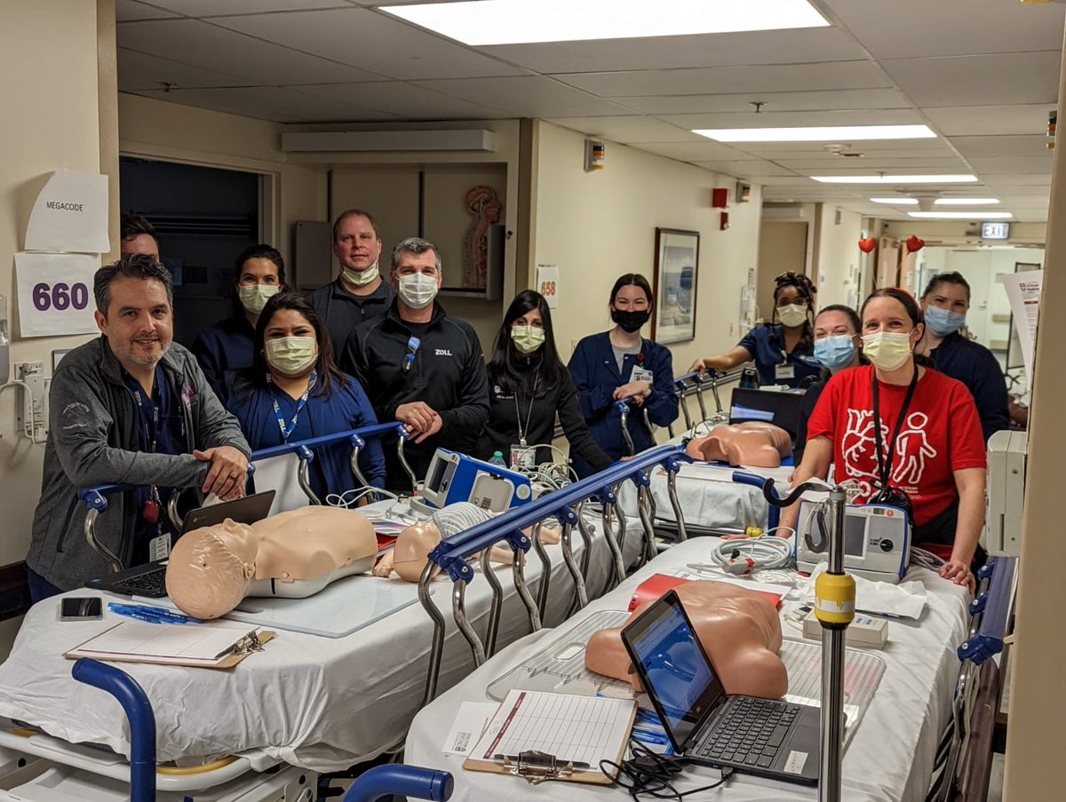 simulation_uc's tweet image. UChicago Medicine CPR BLITZ - what a success!! 7 teams deployed to over 40 units across 3 hospital buildings to refresh 304 learners on high quality CPR and use of the defibrillator @UChicagoMed @ComerChildrens @simulation_uc