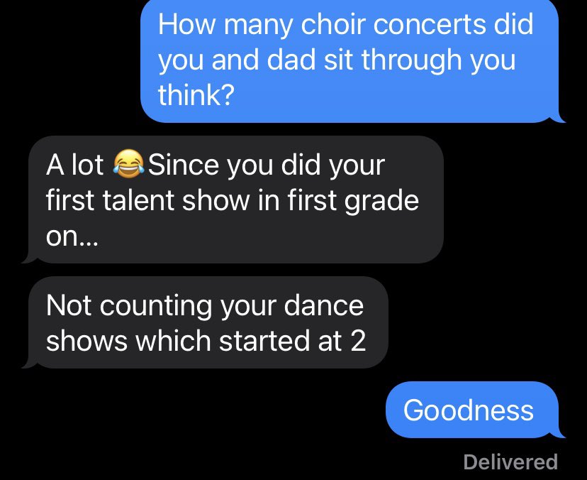 tilnextrecharge's tweet image. Gotta hand it to my parents. Lol Not to mention the multiple theater performances in between all of those….🙃🙃🥰 #choirnerd #theaternerd #choir #theater #kidsintheater #artseducation #choirconcert #music #mykid #musiceducation #supportiveparents