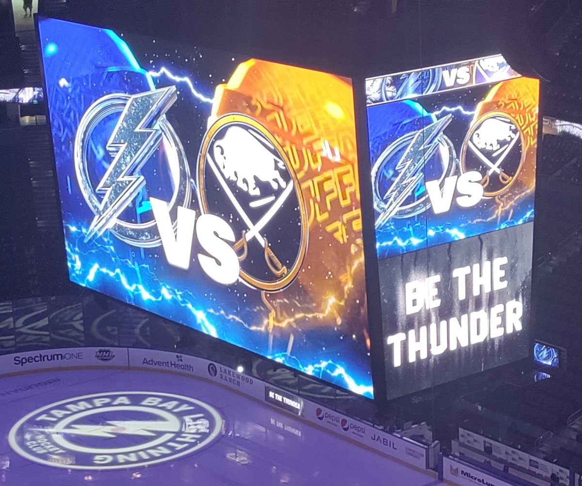AKaplanDink's tweet photo. Working NHL Tampa Bay Lightning vs. the Buffalo Sabres at  Amalie Arena.
⚡GO BOLTS!!⚡ https://t.co/TlqqZnm8Tg