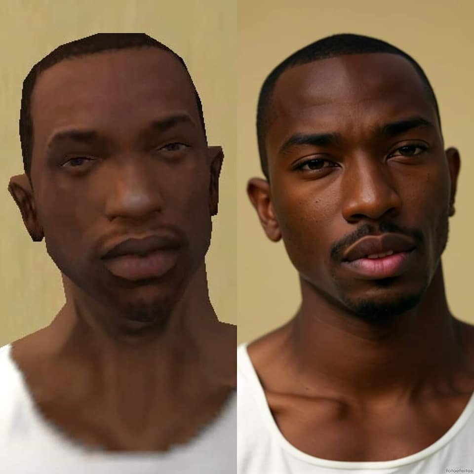 PortalViciados's tweet photo. Personagens do GTA San Andreas na vida real criadas por IA! 😱 https://t.co/E8qRQMHQP9