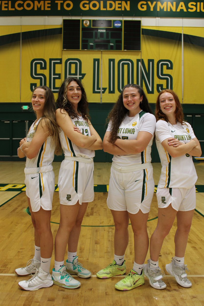 PLNU_WBB's tweet photo. Happy Senior Night to Alix, Madi, Haylee, and Kylie! #SeniorSeaLions https://t.co/0KutxFCoD2