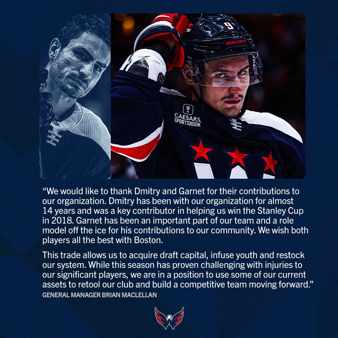 Capitals's tweet photo. GM Brian MacLellan on today's trade with Boston: https://t.co/M5OsOGFgk1