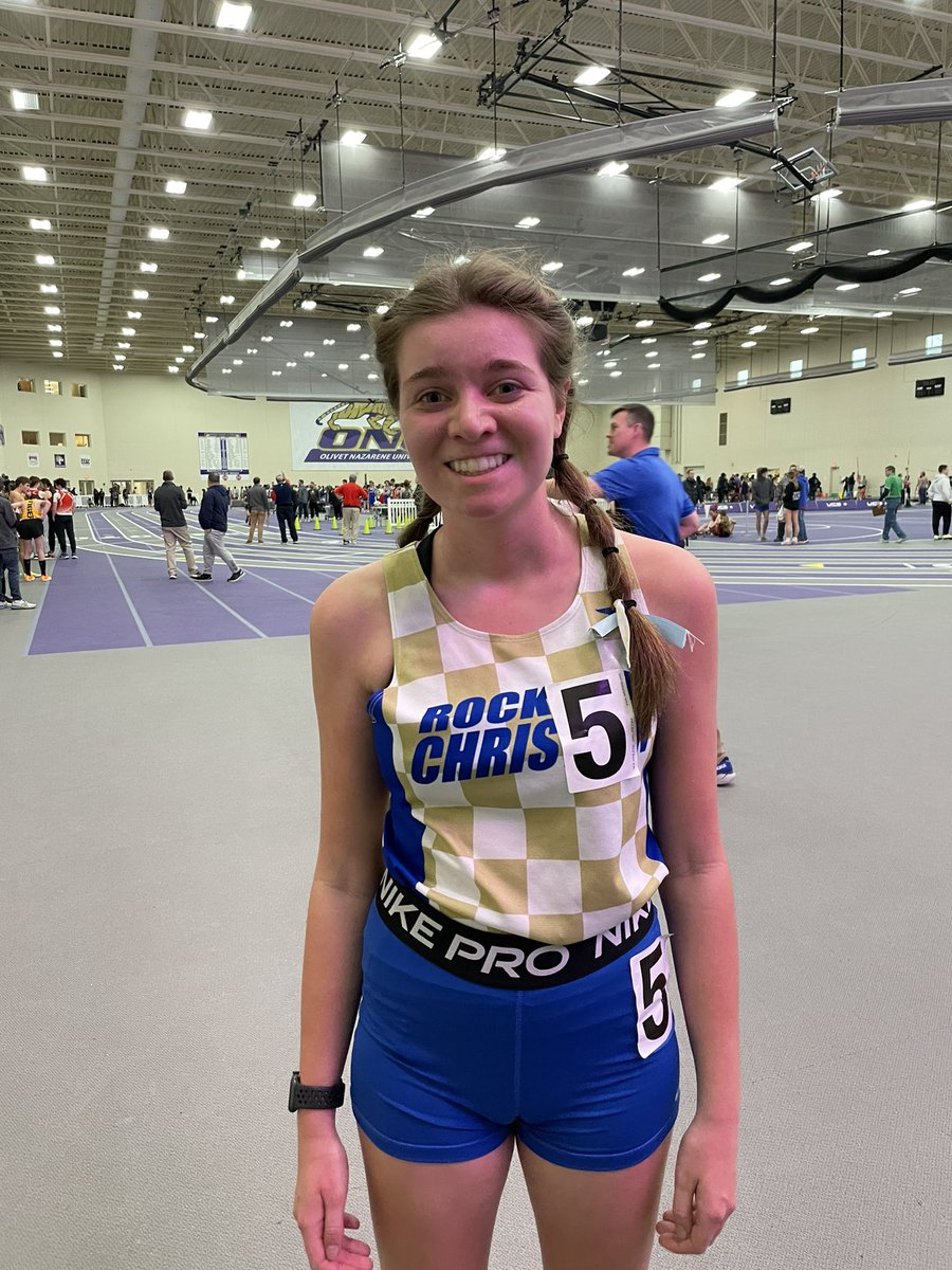 RCSTFgirls's tweet image. L.Hulsebus (11) in her first ever 3200 hits a sub 14 ranking her #7 for RC Girls Indoor All-Time!