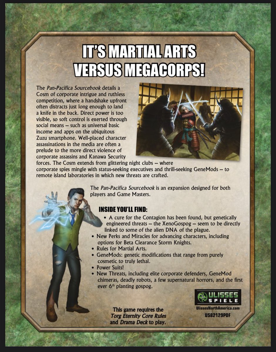 charirer's tweet photo. TORG ETERNITY
Pan-Pacifica sourcebook発売開始に合わせて、日本語版副読本をインフィニバースエクスチェンジを介して販売開始しました。
DriveThruRPGにて電子書籍としてどちらもお買い求め頂けます。

#TORGETERNITY
#TORGjp

https://t.co/YwVZI2usxS

https://t.co/ptgitPyo9t https://t.co/APr1h1HDtC