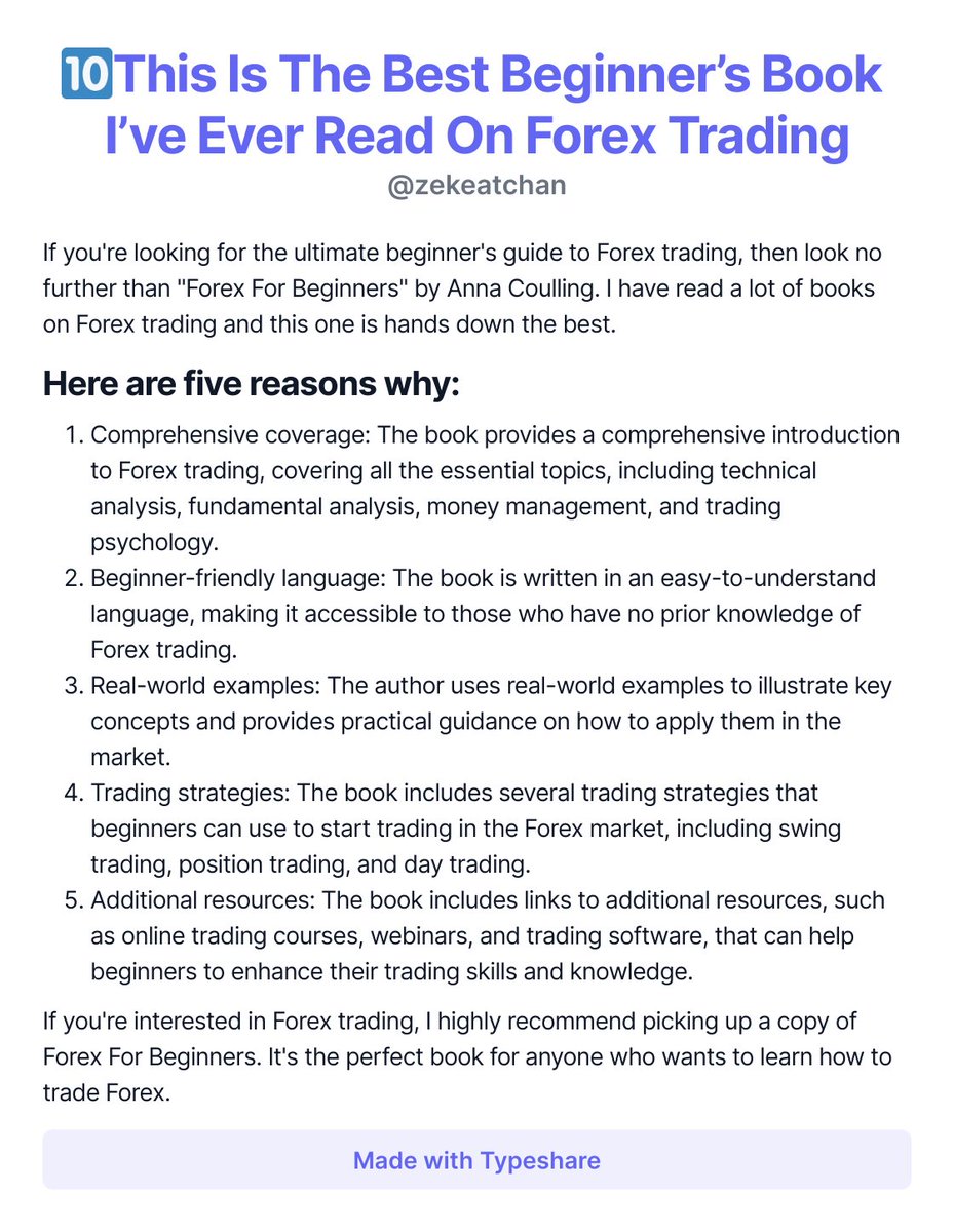Essay 10
#ship30for30 #ForexTrading #BeginnersGuide #TradingBooks