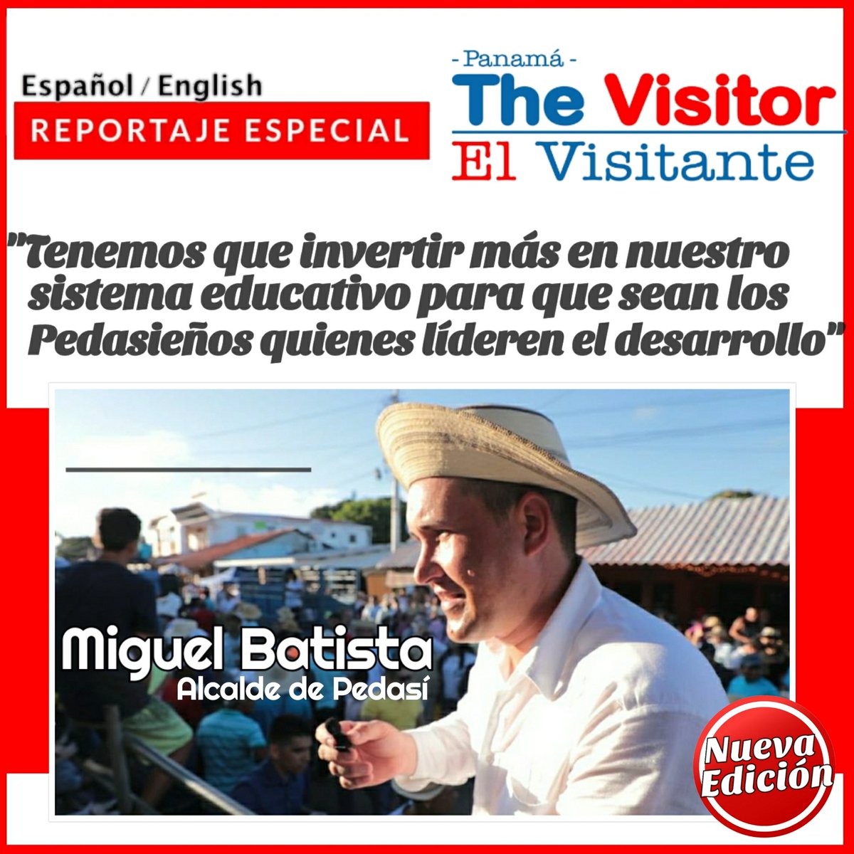 Descubre esta entrevista exclusiva con el Alcalde de Pedasí:
thevisitorpanama.net/esp/2023/02/15…
English:  thevisitorpanama.net/eng/2023/02/15…
El Turismo Más Cerca de Usted
<a href="/IvanEskildsen/">Ivan Eskildsen</a> <a href="/UrsulaKiener/">Ursula Kiener Ford</a> <a href="/ATP_panama/">Autoridad de Turismo de Panamá</a> <a href="/TBS_GerryD/">The Breakfast Show with Gerry D</a> <a href="/Augybuay/">Augusto Velásquez Ortiz</a> <a href="/PanamaCamtur/">Camtur Camara Nacional de Turismo.</a> <a href="/pedasibeachtrip/">Pedasi Trips Panama</a> <a href="/MunicipioPedasi/">Municipio de Pedasi</a>