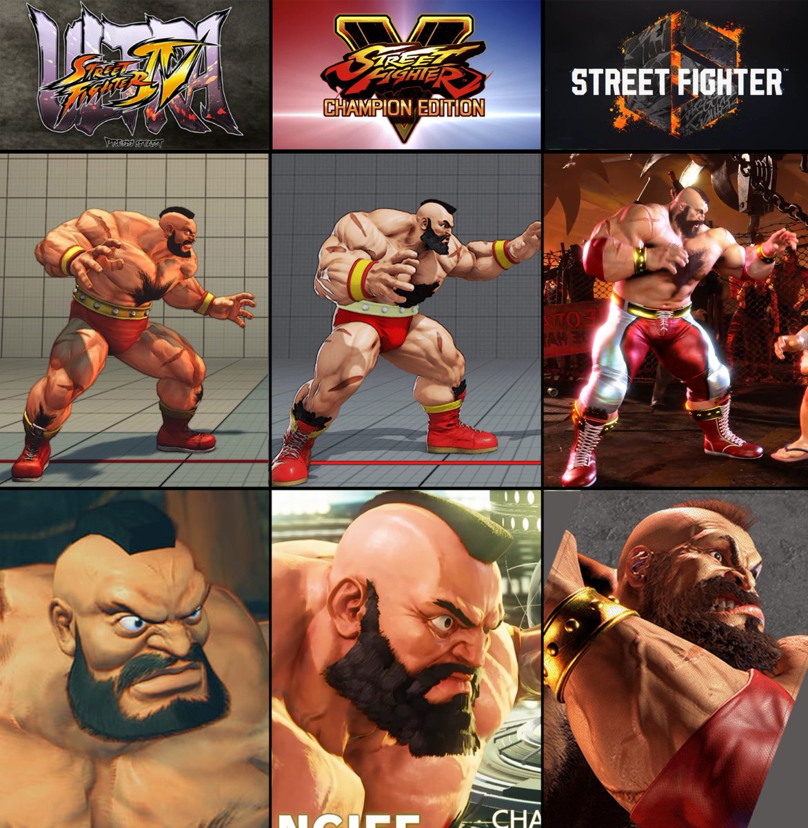 Street Fighter 6 - Zangief Comparison. He actually looks real now.