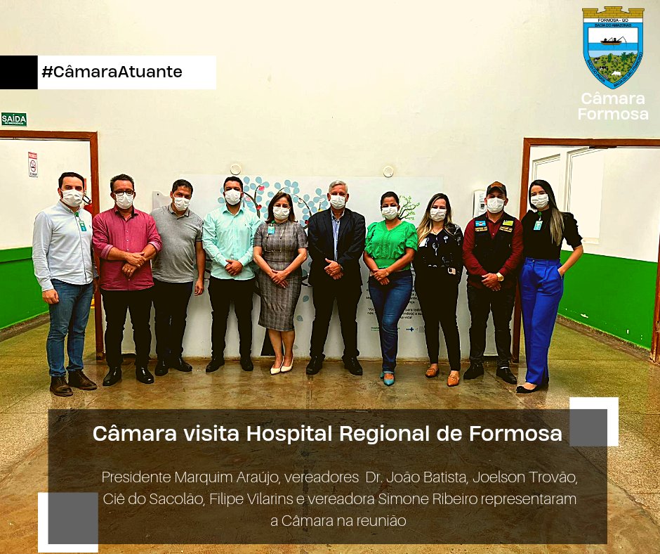 camarafsa's tweet photo. #camara #camaraformosa #formosa #goias #formosagoias #formosago #saude #hrf #hospitalregional https://t.co/g4RuHasAkE
