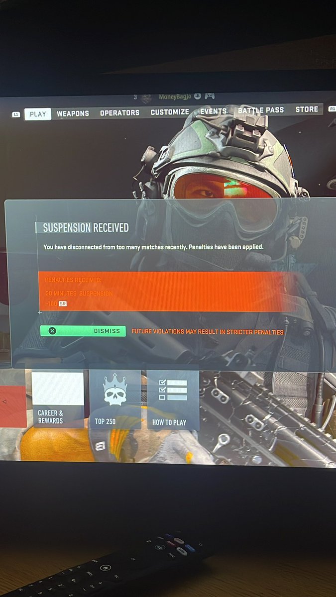 jojosnell400's tweet photo. @ATVIAssist I’ve been suspended 3 times after my connection dropped mid game😞 this not fair https://t.co/M1ywekfBTo