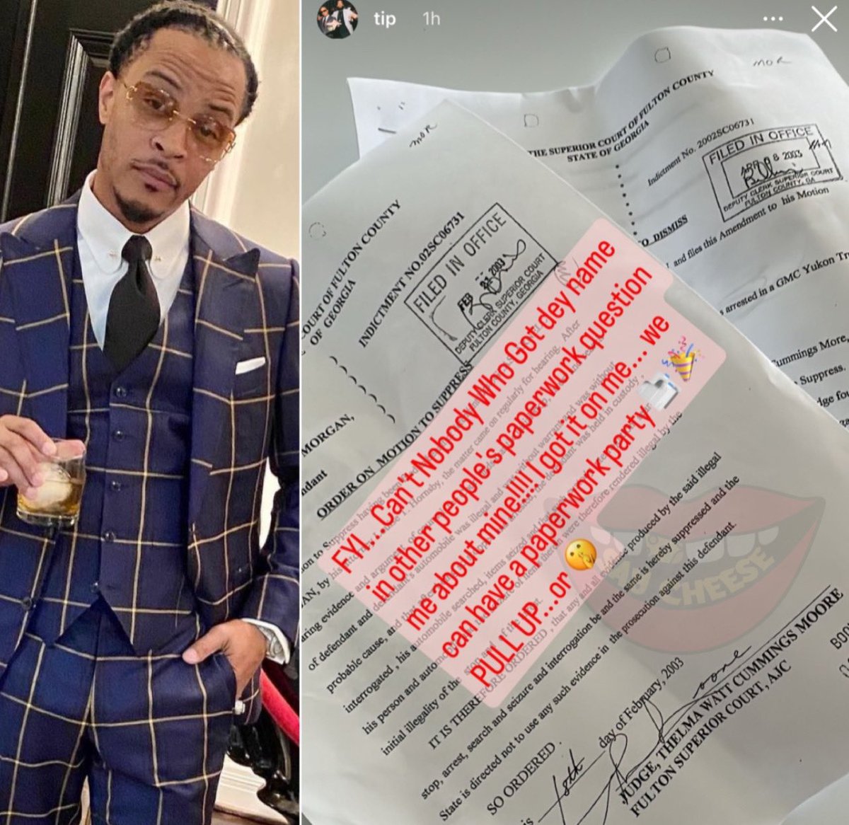 SaycheeseDGTL's tweet photo. T.I. shares a picture of his paperwork and challenge anyone who questions him to have a paperwork party https://t.co/kUy69Le7Lc
