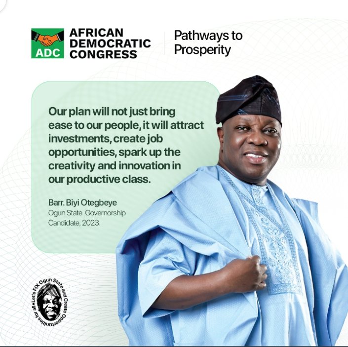 olusemimacaulay's tweet photo. Let's the Mission to Rebuild our dear State continue with you His. Excellency Bar. Olubiyi Otegbeye. Soro soke Generation enough of this eye service of Mr. Eleyi #APCIzGone in Ogun #Adcogun #MUFC #sonsoftheforest https://t.co/TSGTTiIFkY