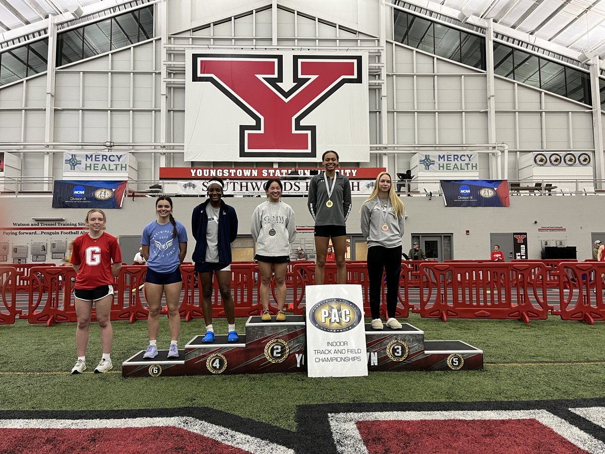 PAC_Athletics's tweet photo. Results of the Women's Triple Jump
2023 PAC Champion with a new Conference record mark of 10.89m (35-8.75) -
Arielle Brunner of @ChathamCougar 
2. Emma Parnell - @GenevaAthletics 
3. Katherine Henderson - @WUJackets 
#pactf https://t.co/bSbHpe52mQ