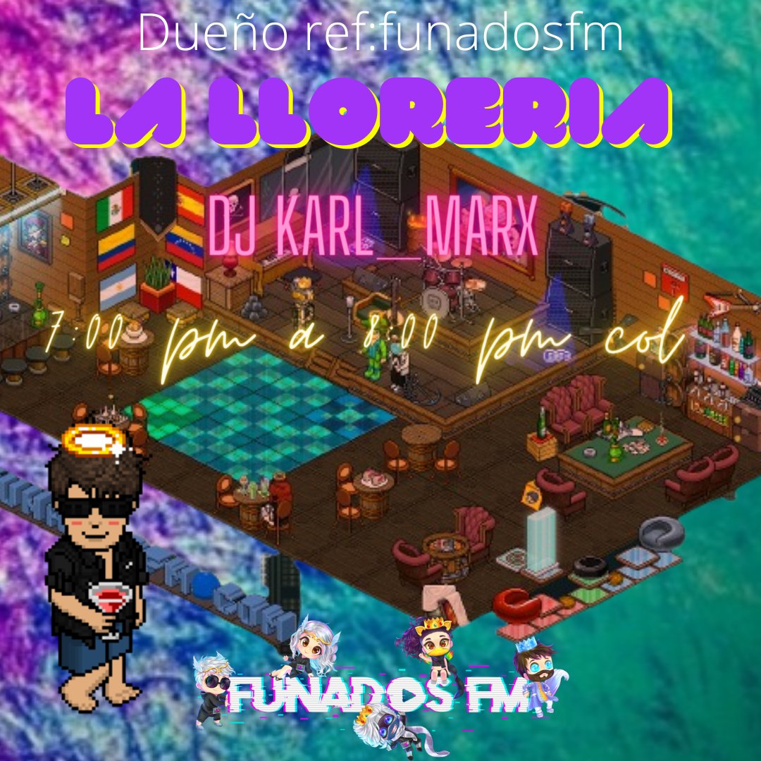 RadioFunadosFm's tweet photo. Radio funados te invita a sintonizar a nuestro dj  karl_marx❤️
Con muy buena música
7:00 pm a 8:00 pm col🇨🇴 https://t.co/ttzBuWt2r8