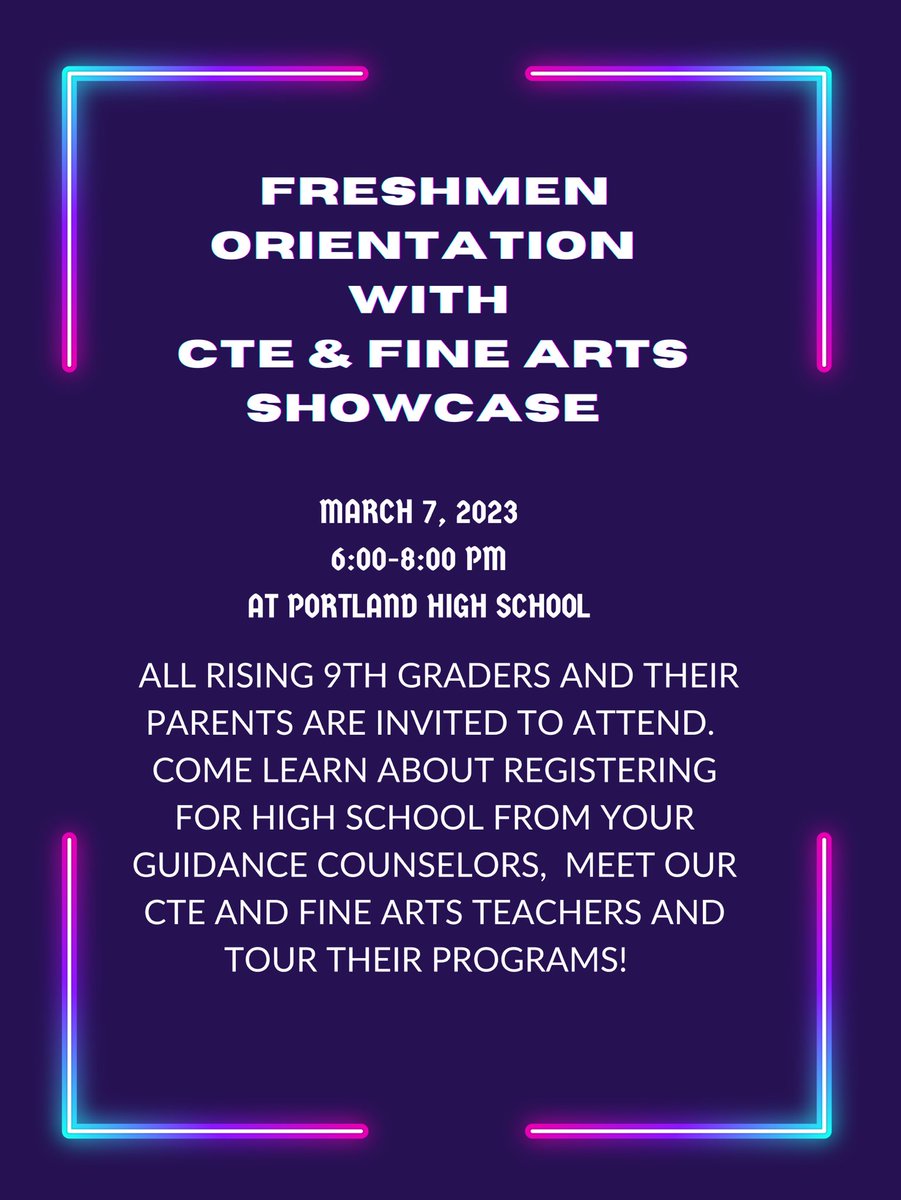 We can’t wait to meet the Class of 2027! 💜🎓💜 <a href="/PrincipalofPHS/">David E. Woods, Ed.D.</a> <a href="/SumnerCountyCTE/">Sumner County CTE</a> <a href="/PWMSPanthers/">Shelley Cooper</a> <a href="/PortlandEastMS/">Portland East</a>