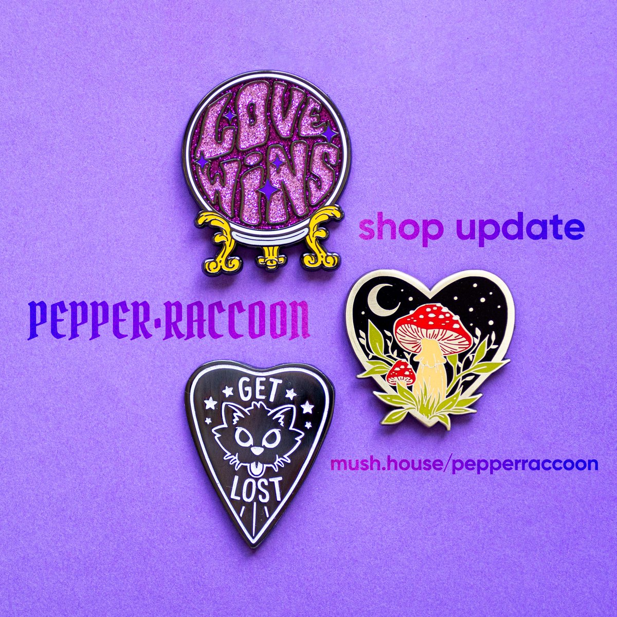 mushroomyhouse's tweet photo. Brand new shop drop from @pepperraccoon is live now! 😍 https://t.co/Dt0YsiRp9R