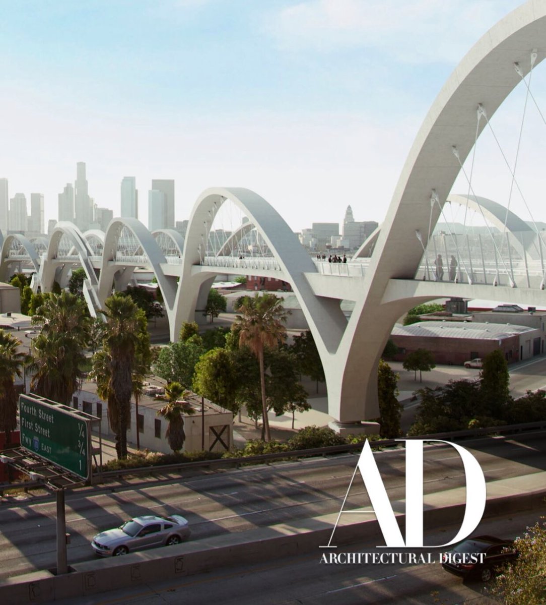 MartinOnTraffic's tweet photo. L.A.'s stunning new 6th Street "Ribbon of Light" Viaduct just made the @ArchDigest WOW List! 

Fantastic to be part of @JacobsConnects, whose engineers helped bring this vision to life over the last 15 years. https://t.co/gScFHAWXRR
