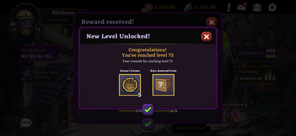 Boom 💥 level 73  🤘🏻🤪

#Devikins #JTS #Guild
#TRON #TRX #Blockchain 
#Klever #KLV #DVK #Crypto 
#ScoreMilk 🥛 #GameFi