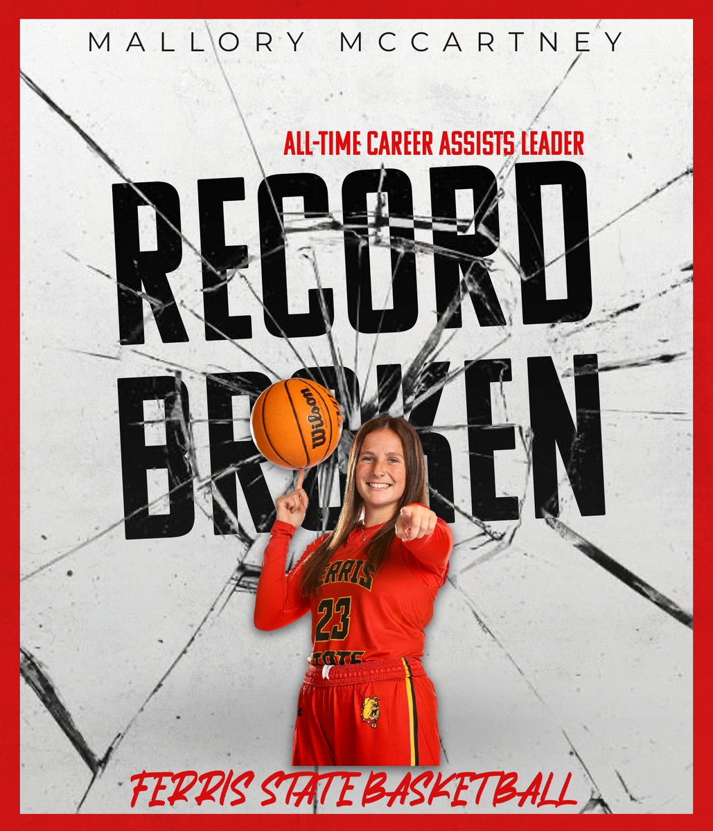 ferrisathletics's tweet photo. Congrats to senior Mallory McCartney on becoming FSU's all-time career assists leader tonight! @FerrisWBBall https://t.co/mIFSZuo3eM